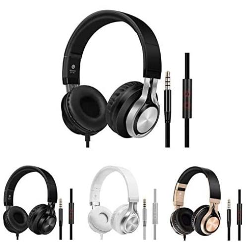 Portable Stereo Gaming Headset Noise Cancelling Headset Super Bass Wired Headphones with Microphone for PC Mobile Phones