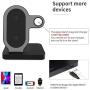 Wireless Charger, 3 in 1 Wireless Charging Station with QC 3.0 Adapter, Fast Qi Wireless Charger Stand Dock Compatible for Apple Watch AirPods Pro/2 iPhone 11 Pro/11 Pro Max/11/SE/XR/XS/X/8/8P Samsung