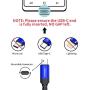 USB Type C Cable 3A Fast Charging, JSAUX(2-Pack 3.3ft+10ft) USB-A to USB-C Charge Braided Cord Compatible with Samsung Galaxy S10 S10E S9 S8 S20 Plus,Note 10 9 8,Z Flip, and Other USB C Charger(Blue)