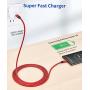 USB C to USB C 60W Charging Cable, JSAUX[2 Pack 6.6ft] USB Type C Charger Cord Compatible with Samsung Galaxy S20 S20+ S20 Ultra Note 10 Plus A80, Google Pixel 2/3/3a/4 XL, iPad Pro 2018 etc-Red