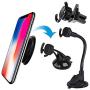 LEWOTE Universal Car Phone Mount[Dashboard/Windshield/Air Vent Cell Phone Holder 3in1][Strong Suction Cup][Gift 2Pcs Collapsible Grip]