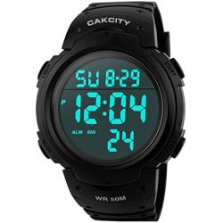 Mens Digital Sports Watch LED Screen Large Face Military Watches for Men Waterproof Casual Luminous Stopwatch Alarm Simple Army Watch