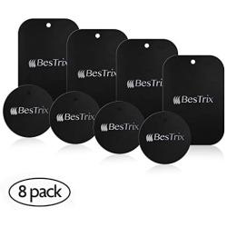 Metal Plate for Magnetic Mount with 3M Adhesive (Set of 8) Extra Thin by Bestrix
