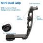 AgimbalGear DH-03 Aluminium L Type Microphone Stand Bracket Handle Grip Transmount Compatible for DJI Ronin S Moza Air 2 Feiyu AK2000 Zhiyun Weebill Stabilizer