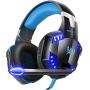 Gaming Headset, Noise Canceling Headphones with Mic,LED Light and Soft Memory Earmuffs,7.1 Surround Sound Stereo Gaming Headset for PC, Laptop, PS4, Xbox One Controller and Nintendo Switch