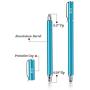 Bargains Depot New 5mm High-Sensivity Fiber Tip Capacitive Stylus Dual-tip Universal Touchscreen Pen for All Tablets & Cell Phones with 8 Extra Replaceable Fiber Tips (4 Pcs, Black/Aqua/Silver/Yellow)
