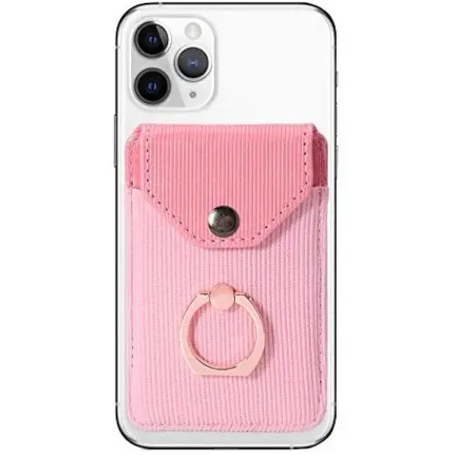 YUNCE Card Holder for Back of Cell Phone, Cell Phone Card Holder Ring Stand Stick on Wallet for iPhone Android and All Smartphones Adhesive Credit Card Holder Sleeve YUNCE Card Holder for Back of Cell Phone, Cell Phone Card Holder Ring Stand Stick on Wallet for iPhone Android and All Smartphones Adhesive Credit Card Holder Sleeve