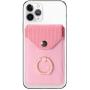 YUNCE Card Holder for Back of Cell Phone, Cell Phone Card Holder Ring Stand Stick on Wallet for iPhone Android and All Smartphones Adhesive Credit Card Holder Sleeve