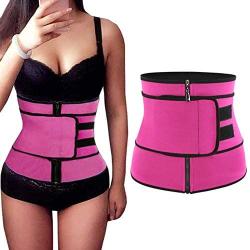 Sunnymal, Unisex Waist Trainer Corset,Women Men Body Shaping Zipper Abdomen Belt Sports Cinchers