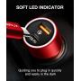 JSAUX USB Type C PD Car Charger Compatible for Samsung Galaxy S20 S20+ Ultral Note 10, Google Pixel 3/3 XL/3a/3a XL/2/2 XL/XL/C, iPad Pro-18W Power Delivery & QC 3.0 Fast Adapter & USB C to C Cable