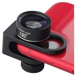 4K HD 180° fisheye Lens,for iPhone, Samsung, Pixel,BlackBerry etc,with Clip,Cell Phone Lens,anamorphic Lens,Funny Pictures