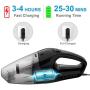 Silipower Handheld Cordless Vacuum Cleaner, Portable Rechargeable Hand Vac with Quick Charge Battery Lightweight Wet & Dry for Car Kitchen Home Cleaning
