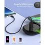 seenda Fast Wireless Charger with Dual USB, 26W Wireless Charging Pad with Built-in Adapter Compatible with iPhone 11/11 Pro/11 Pro Max/XS MAX/XR/XS/8Plus, Galaxy S10/S9/S8, Note 10/9/8-Black