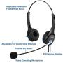 Callez 3.5mm Cell Phone Headset Dual, Corded Truck Driver Headsets with Microphone Noise Canceling for iPhone Samsung Galaxy Huawei LG BlackBerry HTC Mobile Phone iPad PC Tablets Podcast Skype C402E2