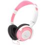 Cerobit 3.5mm Wired Gaming Headset Over-Ear Sports Headphones Music Earphones with Microphone in-line Control for Smartphones Tablet Laptop Desktop PC_Color:Pink