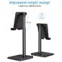 Cell Phone Stand, OMOTON Adjustable Angle Height Desk Phone Dock Holder for iPhone SE 2/11 / 11 Pro/XS Max/XR, Samsung Galaxy S20 / S10 / S9 / S8 and Other Phones (3.5-7.0-Inch), Black