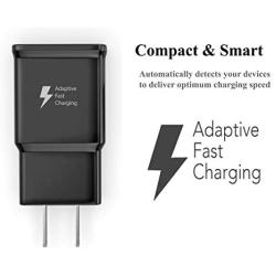 TT&C Adaptive Fast Wall Charge kit with USB Type-C Cable Compatible with Samsung Galaxy S8/S8 Plus/ S9/ S9+/ S10/ S10 Plus/Note 8/ Note 9(Black)