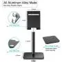 B-Land Adjustable Cell Phone Stand, Aluminum Alloy Phone Holder for Desk, Universal Desktop Phone Stand Tablet Stand Compatible with 4.7"-12.9" Mobile Phone & Tablets (Black) B-Land Adjustable Cell Phone Stand, Aluminum Alloy Phone Holder for Desk, Universal Desktop Phone Stand Tablet Stand Compatible with 4.7"-12.9" Mobile Phone & Tablets (Black)