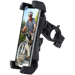 Amoner Bicycle Phone Mount, Anti Shake and Stable Cradle Clamp with 360° Rotation Bicycle Phone Mount/Bike Accessories/Bike Phone Holder for iPhone Android GPS Other Devices up to 6.5 inches