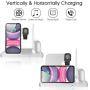 Wireless Charger, QI-EU 4 in 1 Qi-Certified Fast Charging Station Compatible Apple Watch Airpods Pro iPhone 11/11pro/X/XS/XR/Xs Max/8/8 Plus, Wireless Charging Stand Compatible Samsung Galaxy S20/S10