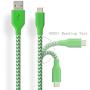 Fasgear Micro USB Cables, 3 Pack-3ft,6ft,10ft Quick Charge USB 2.0 to Micro USB Charger Braided Compatible for Galaxy S7 Edge S6 S5, HTC, LG, Android Smartphone, Xbox, Fire Kindle and More (Green)