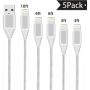 SHARLLEN iPhone Lightning Cable iPhone Charger Cable Nylon Braided iPhone Cord USB Long iPhone Sync & Charging Line 3/6/10FT 5Pack Compatible iPhone XS/Max/XR/X/8/8P/7/7P/6/6S/iPad/iPod/IOS (White)