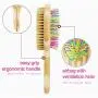 HOP Home of Paws Dog Brush for Grooming & Massaging Dogs, Cats & Other Animals – Fur Detangling Pins & Coat Smoothing Slicker Bristles, Natural Bamboo