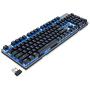 MOTOSPEED 2.4GHz Wireless/USB Wired Mechanical Keyboard 104Keys Led Backlit Blue Switches Gaming Keyboard for Gaming and Typing,Compatible for Mac/PC/Laptop