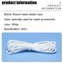 1/8 Inch Elastic Cord Earloop,Handmade DIY Sewing Ear Tie Rope,White Soft Stretchy Band, (3mm)