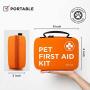 ARCA PET Cat & Dog First Aid Kit Home Office Travel Car Emergency Kit Pet Travel Kit – 100 Pieces with Thermometer and Bonus Mini First Aid Kit Pouch & Emergency Collar [Hard Case for Protection]