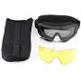 XAegis Airsoft Goggles, Tactical Safety Goggles Anti Fog Military Glasses with 3 Interchangeable Lens for Paintball Riding Shooting Hunting Cycling