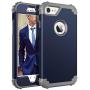 BENTOBEN iPhone 6S Case, iPhone 6 Case,3 in 1 Shockproof Hybrid Hard PC Cover Soft Silicone Bumper Heavy Duty Rugged Anti-Scratch Non-Slip Protective Case for iPhone 6/6S (4.7 inch),Navy Blue & Gray