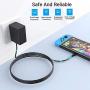 Switch Charger for Nintendo Switch, AC Adapter Power Supply 15V 2.6A Fast Charging Kit for Nintendo Switch, Support TV Mode