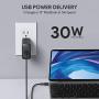 AUKEY USB C Charger 30W and 12W Power Delivery 3.0 Fast Charger with Dynamic Detect, USB C Wall Charger Dual Port for iPhone 11 Pro Max, iPhone SE, Google Pixel 4 XL, MacBook Air, iPad Pro