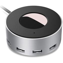 VOGEK 6-Port USB Charger Desktop Charging Station with Smart Identification (Silver-Black)