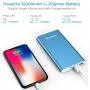 POWERADD Pilot 4GS 12000mAh Portable Charger with 8-Pin Input, Power Bank Compatible with iPhone Xs/XR/X/8/8P/7/6S/6/SE/5/4S Samsung S9/S8/S7 and More, Blue (8 Pin Cable Included)