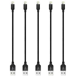 Pantom 6-Inch Short iPhone/iPad Cable Cord Charger Sync/Charge Compatible with iPhone 11/11 Pro/Xs/Xs Max/Xr/X/8/8 Plus/7/7 Plus/6s/6s Plus/5c/5se/5s/iPad Pro/iPad Mini/iPod Touch [5-Packs]