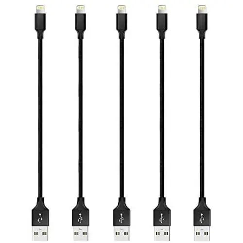 Pantom 6-Inch Short iPhone/iPad Cable Cord Charger Sync/Charge Compatible with iPhone 11/11 Pro/Xs/Xs Max/Xr/X/8/8 Plus/7/7 Plus/6s/6s Plus/5c/5se/5s/iPad Pro/iPad Mini/iPod Touch [5-Packs]