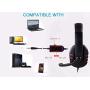 with Microphone Hi-Fi Gaming Headset Computer Portable Earphone for PS4 One PC Mobile Phone