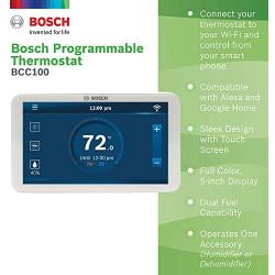 Bosch BCC100 Connected Control Smart Phone Wi-Fi Thermostat - Works with Alexa - Touch Screen