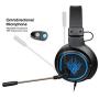 SADES R5 Gaming Headset Over-Ear Stereo Noise-Reduction Headphones with HiFi Microphone Control-Remote for PC Computers/PS4/New Xbox One/Mac/Tablets/Mobiles(Black)