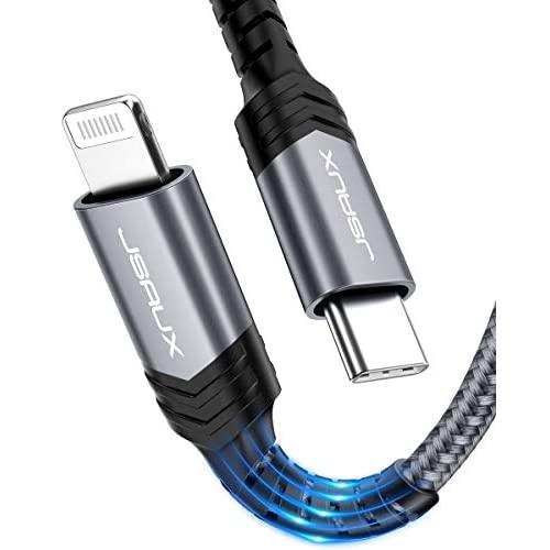 USB C to Lightning Cable 4FT, JSAUX [Apple MFi Certified] iPhone 11 Lightning to USB-C PD Fast Charging Cable Compatible with iPhone 11/11 Pro/11 Pro Max/X/XS/XR/XS/8 Plus,Supports Power Delivery-Grey