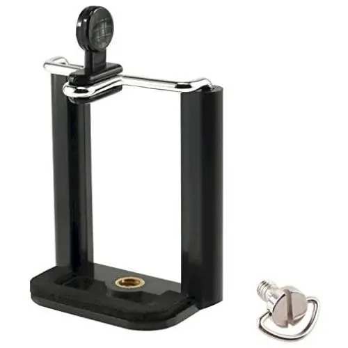 DaVoice Cell Phone Tripod Mount Adapter, Compatible with iPhone Holder, Smartphone Camera Stand Universal Clamp Attachment Clip (Black) DaVoice Cell Phone Tripod Mount Adapter, Compatible with iPhone Holder, Smartphone Camera Stand Universal Clamp Attachment Clip (Black)