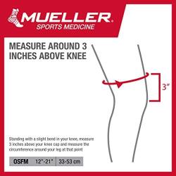 Mueller Sports Medicine Adjustable Hinged Knee Brace, Black/Gray, One Size Fits Most
