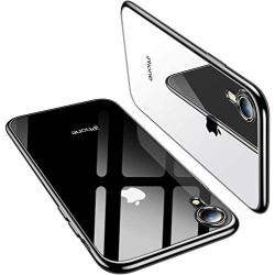 TORRAS Crystal Clear iPhone XR Cases, [10X Anti-Yellowing] [Ultra Thin Slim Fit] Soft Silicone TPU Protective Cover Case for iPhone XR, Black
