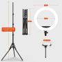 PoplarTrees Ring Light 18’’ with Tripod Stand and Phone Holder, Bluetooth/Remote Control 3200-5500K Dimmable LED Lamps, Makeup Ring Light for YouTube TikTok, Live Stream, Including Carrying Bag