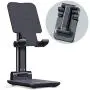 Cell Phone Stand, Adjustable Cell Phone Stand Fully Foldable Stand for Cell Phone Desktop Phone Holder, Compatible with iPhone 11 Pro Xs Max Xr X 8, iPad Mini Kindle, Tablet (Black)