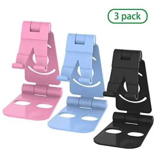 MUNSKT Adjustable Phone Stand, Tablet Stand, Cell Phone Stand, Desktop Phone Holder Cradle Dock Compatible with iPhone Xs Xs Max Xr X 8 7 6 6s Plus, iPad, Tablets. (Black + Pink + Blue 3pack) MUNSKT Adjustable Phone Stand, Tablet Stand, Cell Phone Stand, Desktop Phone Holder Cradle Dock Compatible with iPhone Xs Xs Max Xr X 8 7 6 6s Plus, iPad, Tablets. (Black + Pink + Blue 3pack)