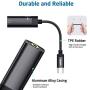 ESR 2-in-1 USB-C PD Headphone Jack Adapter, Type-C to 3.5mm Audio Adapter, for Aux, Stereo, Earphones, Headset, Headphones, Compatible with Galaxy S20/S10/Note10, Pixel 3/4, iPad Pro 2018, Black