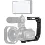 Extension Stabilizer Holder Grip for DSLR Digital Camcorder, Video Filming Camera Protective Handle with Universal Microphone Flash External Screw Hole